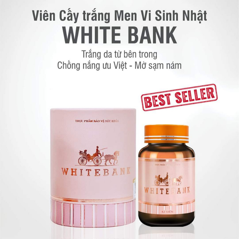 VIÊN CẤY TRẮNG MEN VI SINH NHẬT WHITE BANK